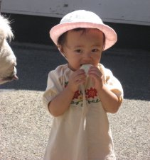 2006.9.25キャベツ味見中のみいちゃん