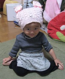 2006.11.11毛糸の帽子をかぶったみいちゃん