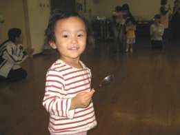 2007.10.17みいちゃん、スプーンリレー