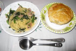 2008.6.12ポットパイとスパゲティ