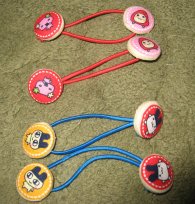 2006.10.31くるみボタンで作った髪ゴム