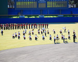 M小学校吹奏楽部のマーチング