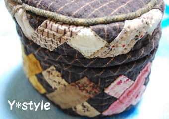 ブラウンのソーイングケース