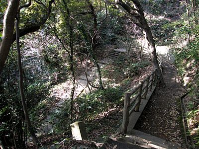 観音崎灯台への道
