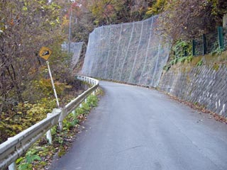 大血川林道　勾配12%