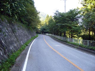 浦山ダムへの上り道