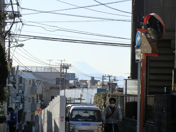 コンデジで渋谷から富士山を撮影☆　自宅から５分の場所で撮影