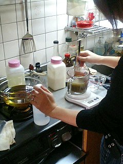 soap mixing