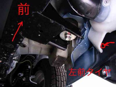 センサー取り付け部