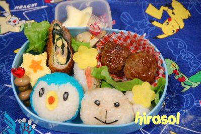 【ポッチャマ＆ミミロル】hirasolのキャラ弁