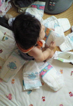 オムツ投げ一部始終