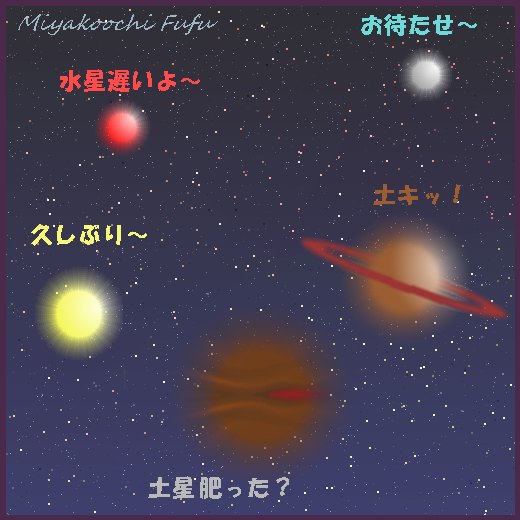 天体写真 水星 金星 土星 都落ち夫婦の絵日記 楽天ブログ