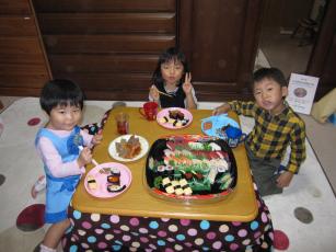 お寿司でお祝い