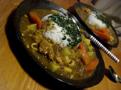 レンズ豆のカレーライス