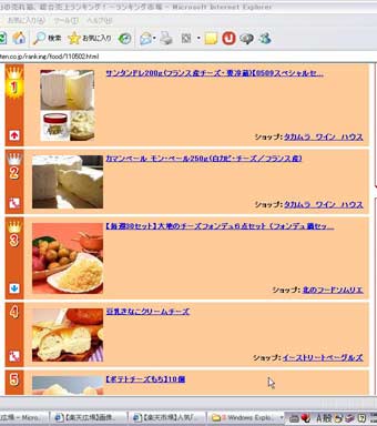 チーズランキング