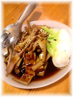 ゴボウと竹の子の甘辛煮