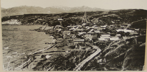 水彩画 石狩厚田区古潭の港町 風景画 港の風景 (石狩市厚田漁港)水彩画 絵画