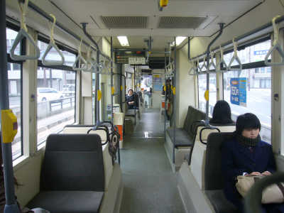 熊本ＬＲＴ車内