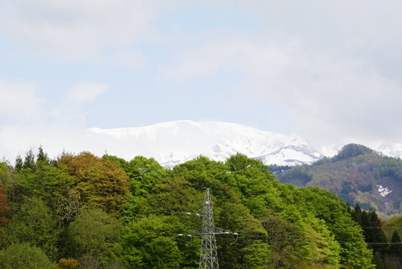 注連寺から見える月山。何度写したことか。