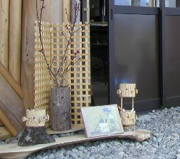 木工屋さんにあっためがねかけ