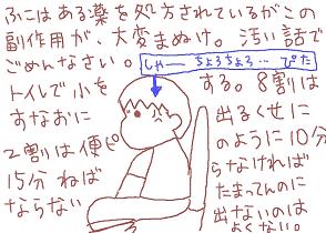 膀胱にはたまってるのに、出やしない。