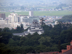 小田山より鶴ヶ城を望む