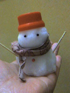 手のひらの雪だるま