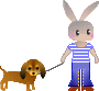 犬のお散歩うさぎ.gif