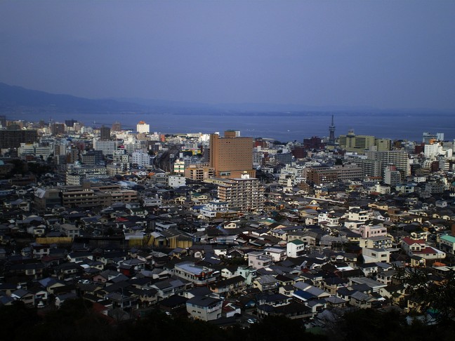 別府市街地が一望できる