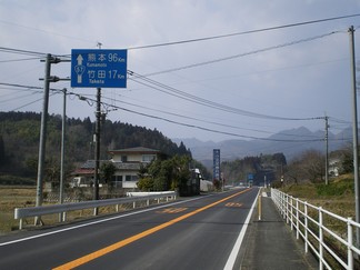 竹田へ残り１７キロ地点