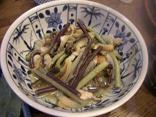 わらびの炒め煮