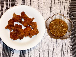 うめどり竜田揚げ（青味醤油タレ付）／CHICKEN-NAKATA