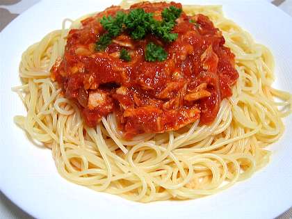 ☆今日13日(日)のブランチ｢缶詰でパスタ｣