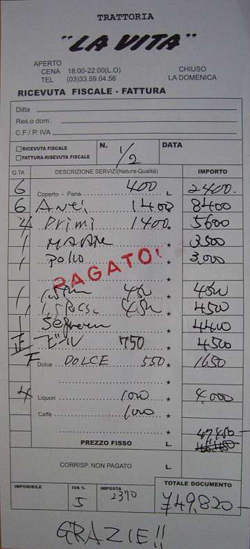 ☆今日のランチ「イタリアン」ラ・ヴィータ09-11-28