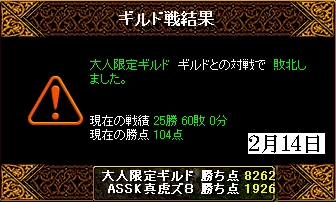 大人限定ギルドさんとのGV（２月１４日）虎.JPG