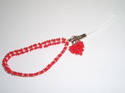 ハート赤☆丸小ビーズ