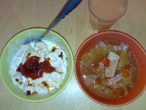 マントゥに野菜ス～プ