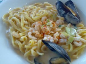 海の幸のクリ～ムチリソ～スパスタ