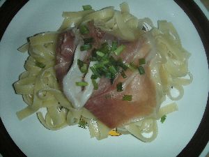 生ハムのパスタ