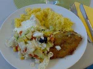 フィッシュグラタン＋サフランライス
