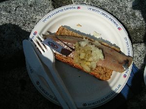 ニシンの酢漬けのサンド