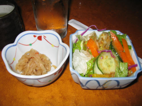 静　付け出し　サラダ