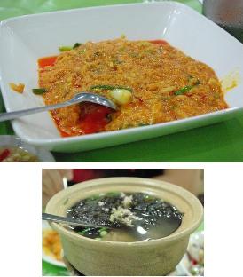 プーパッポンカレーと海苔のスープ