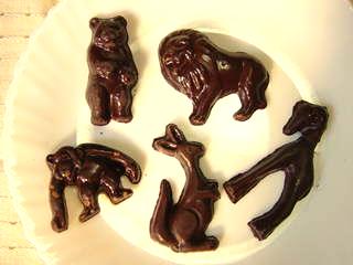 手作り動物チョコレート