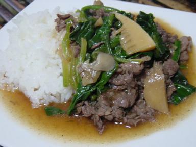 牛肉のあんかけ飯