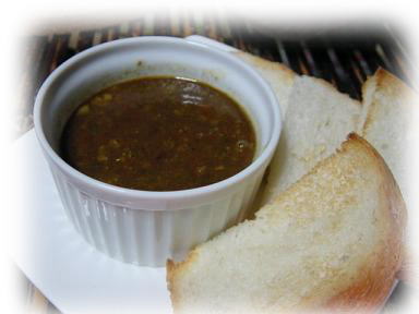 手作りフランスパンとカレー