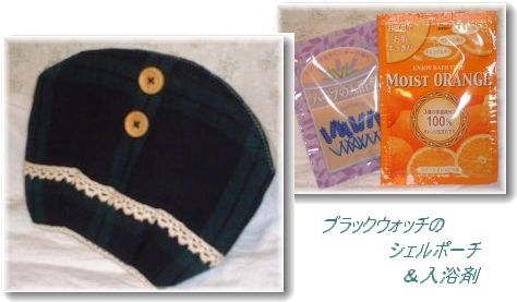 シェルポーチと入浴剤