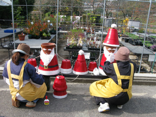 サンタのひげつけ
