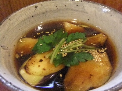 立石　土日庵　茄子せいろ