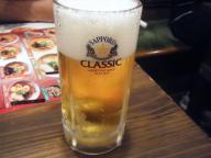 札幌　ラーメン　次郎長　生ビール